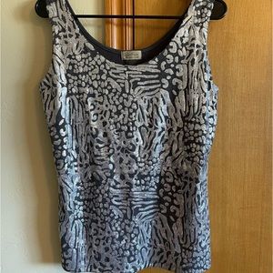 Silver Sequin Top, Size L